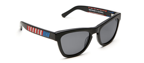 Westward Leaning's universally face-flattering shades ($275) are here to party, Independence Day-style.
Westward Leaning's universally face-flattering shades ($275) are here to party, Independence Day-style.
