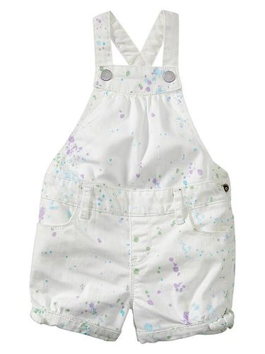 Gap Splatter Denim Shortalls Gap Splatter Denim Shortalls
