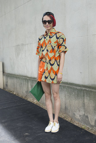 Settle the age-old debate of tucking in or out by doing it very loosely, like this stylish editor. At first glance, it looks like a minidress!
Settle the age-old debate of tucking in or out by doing it very loosely, like this stylish editor. At first glance, it looks like a minidress!