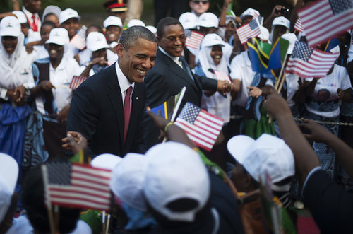 President Obama shook hands with onlookers before a welcoming ceremony in Tanzania in July.
President Obama shook hands with onlookers before a welcoming ceremony in Tanzania in July.