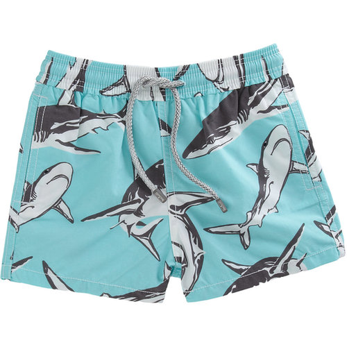 Your little lover of luxury can hit the beach in style in Vilebrequin's Shark Print Swim Trunks ($160).
Your little lover of luxury can hit the beach in style in Vilebrequin's Shark Print Swim Trunks ($160).
