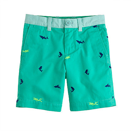 Look closely at J.Crew's embroidered Stanton Shorts ($50) and find the neon scuba divers swimming among the embroidered sharks!
Look closely at J.Crew's embroidered Stanton Shorts ($50) and find the neon scuba divers swimming among the embroidered sharks!