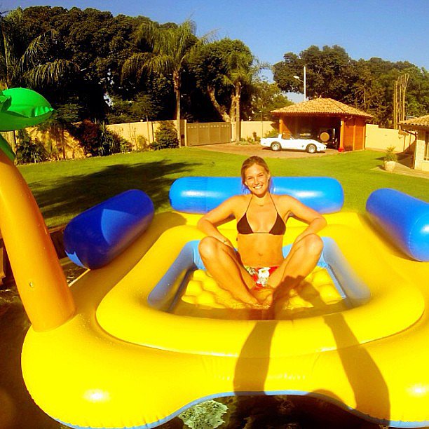 Bar lounged on her "yellow submarine" in July 2013.
Source: Instagram user barrefaeli
Bar lounged on her "yellow submarine" in July 2013.
Source: Instagram user barrefaeli