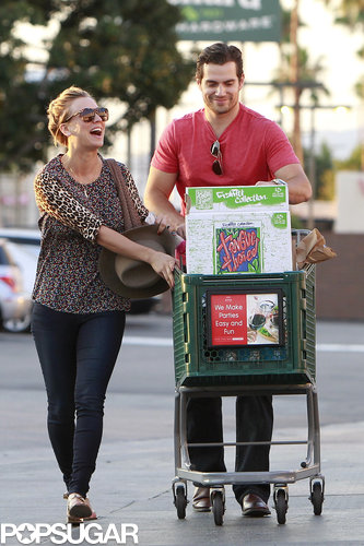 Haley Cuoco had a laugh with Henry Cavill.
Haley Cuoco had a laugh with Henry Cavill.