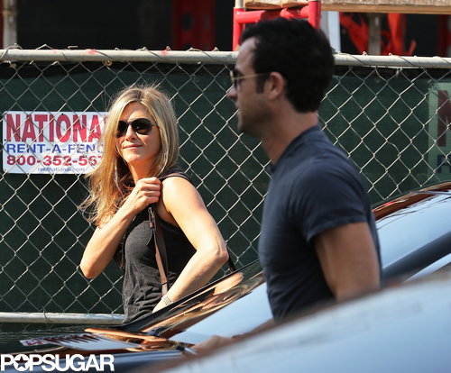 Jennifer Aniston ran errands with Justin Theroux in West Hollywood.
Jennifer Aniston ran errands with Justin Theroux in West Hollywood.