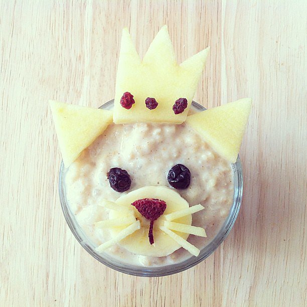 It's a cat, it's a princess — it's fruit-topped cinnamon oatmeal!
Source: Instagram user barebarnematen
It's a cat, it's a princess — it's fruit-topped cinnamon oatmeal!
Source: Instagram user barebarnematen