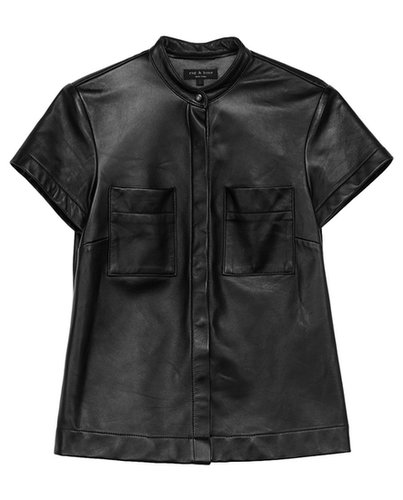 With double-breast pockets, this Rag & Bone leather shirt ($895) seems made for the chic nerd. Can we get a pocket protector or two?
With double-breast pockets, this Rag & Bone leather shirt ($895) seems made for the chic nerd. Can we get a pocket protector or two?