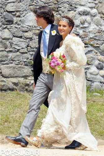 Margherita Missoni wore custom Missoni when she married Eugenio Amos in Brunello, Italy, in June 2012.
Margherita Missoni wore custom Missoni when she married Eugenio Amos in Brunello, Italy, in June 2012.