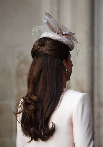 At the 60th anniversary of the queen's coronation, Kate pulled the top of her blowout into a chic and easy knot.
At the 60th anniversary of the queen's coronation, Kate pulled the top of her blowout into a chic and easy knot.