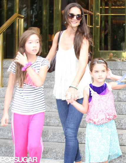 Katie Holmes held Suri Cruise's hand for a playdate in NYC.
Katie Holmes held Suri Cruise's hand for a playdate in NYC.