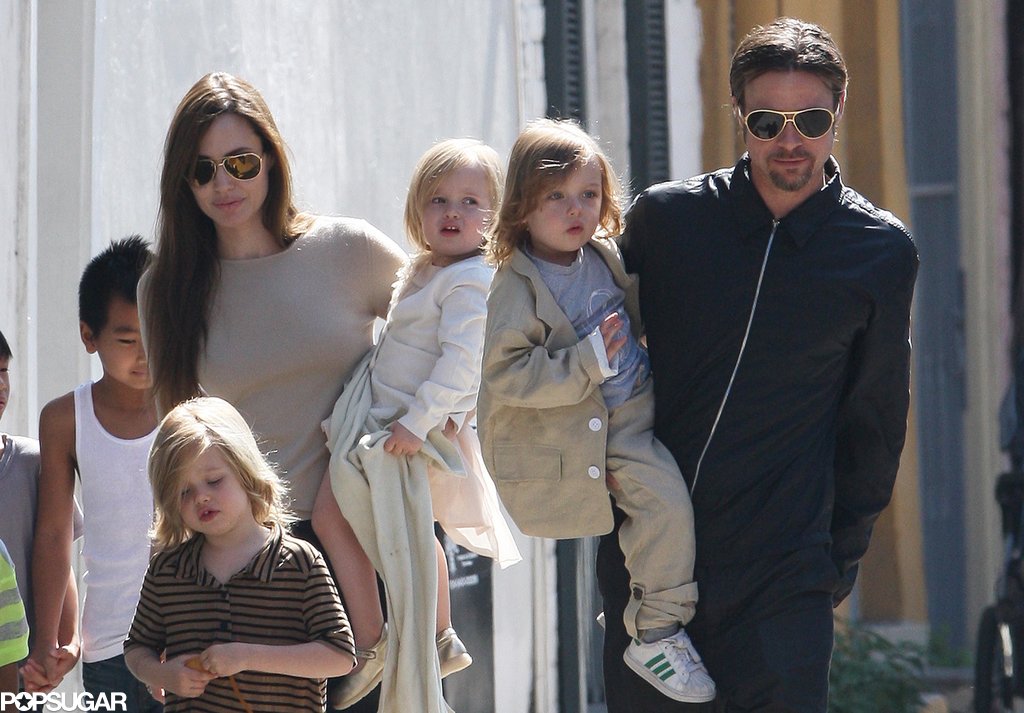 Brad Pitt and Angelina Jolie brought all six of their kids out on a New Orleans walk in March 2011.
Brad Pitt and Angelina Jolie brought all six of their kids out on a New Orleans walk in March 2011.