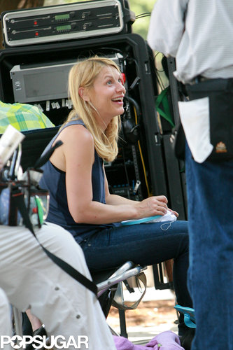 Claire Danes did embroidery during a filming break.
Claire Danes did embroidery during a filming break.