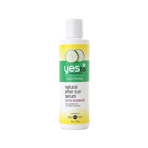 Yes to Cucumbers Natural After-Sun Serum ($10) helps your skin bounce back from too much time in the sun, and it's chock-full of aloe, sea kelp, and green tea to cool you down.
Yes to Cucumbers Natural After-Sun Serum ($10) helps your skin bounce back from too much time in the sun, and it's chock-full of aloe, sea kelp, and green tea to cool you down.