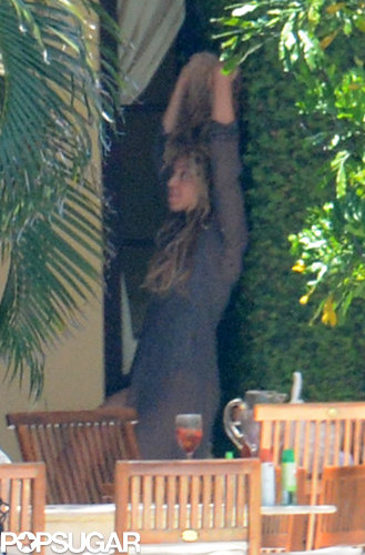 Beyoncé stretched out by the pool.
Beyoncé stretched out by the pool.