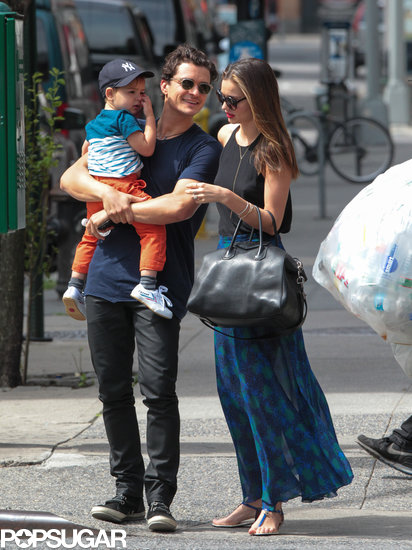 Miranda Kerr wore a maxi skirt while hanging out with Orlando Bloom and their son, Flynn.
Miranda Kerr wore a maxi skirt while hanging out with Orlando Bloom and their son, Flynn.