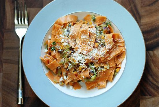 Pappardelle With Squash Blossoms Pappardelle With Squash Blossoms