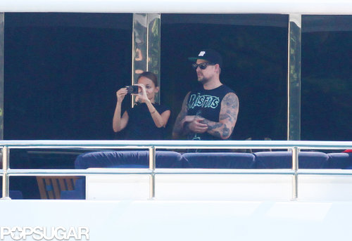 Nicole Richie and Joel Madden snapped photos from their balcony.
Nicole Richie and Joel Madden snapped photos from their balcony.