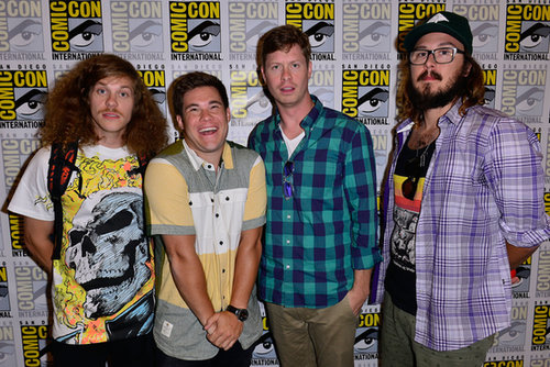 The cast of Comedy Central's Workaholics showed up for a press line on Thursday.
The cast of Comedy Central's Workaholics showed up for a press line on Thursday.