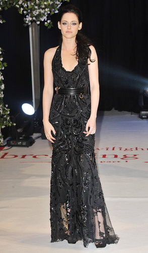 Stewart went ultraglam in Roberto Cavalli for the London premiere of Breaking Dawn Part 1 in November 2011.
Stewart went ultraglam in Roberto Cavalli for the London premiere of Breaking Dawn Part 1 in November 2011.
