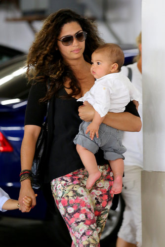 Camila Alves held on to her son, Livingston McConaughey.
Camila Alves held on to her son, Livingston McConaughey.