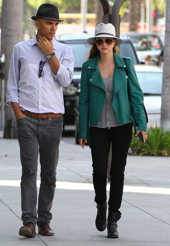 Devon Aoki's green biker jacket and hat stood out during her stroll in Beverly Hills.
Devon Aoki's green biker jacket and hat stood out during her stroll in Beverly Hills.