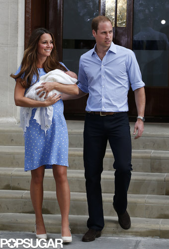 Prince William had his arm around Kate Middleton when the couple left St. Mary's Hospital with the royal baby.
Prince William had his arm around Kate Middleton when the couple left St. Mary's Hospital with the royal baby.