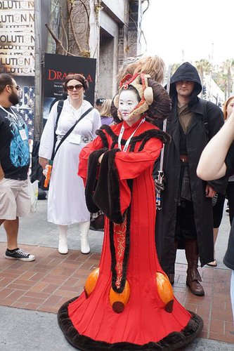 The hair and makeup of this Queen Amidala cosplayer is stunning!
The hair and makeup of this Queen Amidala cosplayer is stunning!