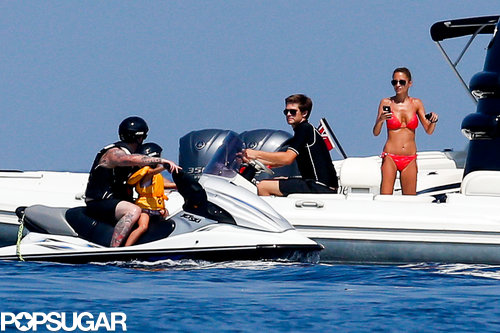 Bikini-clad Nicole Richie snapped a photo of her husband, Joel Madden, and her son, Sparrow, on a Jet Ski.
Bikini-clad Nicole Richie snapped a photo of her husband, Joel Madden, and her son, Sparrow, on a Jet Ski.