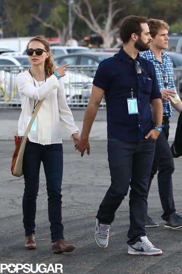 Natalie Portman and her husband, Benjamin Millepied, held hands on their way into the Rose Bowl to catch Jay Z and Justin Timberlake's Legends of the Summer stop in Pasadena.
Natalie Portman and her husband, Benjamin Millepied, held hands on their way into the Rose Bowl to catch Jay Z and Justin Timberlake's Legends of the Summer stop in Pasadena.