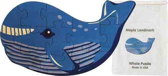 An 11-piece wooden whale puzzle ($13, originally $14) by Maple Landmark comes in a drawstring pouch for easy storage.
An 11-piece wooden whale puzzle ($13, originally $14) by Maple Landmark comes in a drawstring pouch for easy storage.
