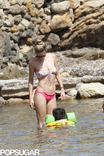 Doutzen Kroes relaxed in the water with her son, Phyllon.
Doutzen Kroes relaxed in the water with her son, Phyllon.