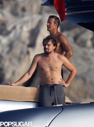 Leonardo DiCaprio relaxed shirtless on a boat on Tuesday.
Leonardo DiCaprio relaxed shirtless on a boat on Tuesday.