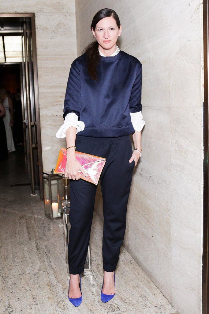 To watch Vera Wang accept her lifetime achievement award, Lyons chose blue on blue on blue.
To watch Vera Wang accept her lifetime achievement award, Lyons chose blue on blue on blue.