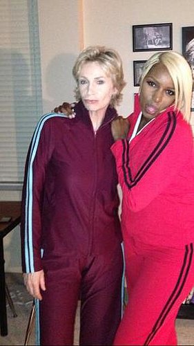 NeNe Leakes shared a photo of she and Jane Lynch in character on the set of Glee.
Source: Twitter user NeNeLeakes
NeNe Leakes shared a photo of she and Jane Lynch in character on the set of Glee.
Source: Twitter user NeNeLeakes