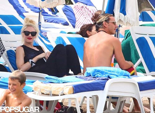 Gwen Stefani and Gavin Rossdale lounged on the beach.
Gwen Stefani and Gavin Rossdale lounged on the beach.
