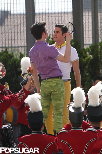 Chris Colfer and Darren Criss Start Glee's Fifth Season With a Smooch Chris Colfer and Darren Criss Start Glee's Fifth Season With a Smooch