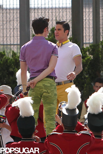 Chris Colfer and Darren Criss Start Glee's Fifth Season With a Smooch Chris Colfer and Darren Criss Start Glee's Fifth Season With a Smooch