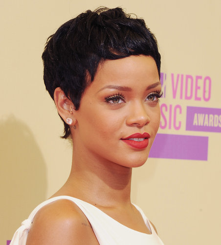Rihanna had a Rosemary's Baby moment in 2012 when she hit the 2012 carpet with a short pixie cut — an unexpected (but welcome) hair update.
Rihanna had a Rosemary's Baby moment in 2012 when she hit the 2012 carpet with a short pixie cut — an unexpected (but welcome) hair update.