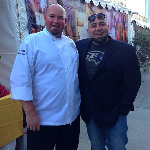 Notice any resemblance between the two chefs? Duff Goldman snapped a photo with Ken Biffar.
Source: Instagram user kenbiffar
Notice any resemblance between the two chefs? Duff Goldman snapped a photo with Ken Biffar.
Source: Instagram user kenbiffar