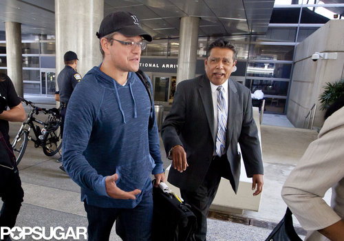 Matt Damon Lands at LAX Amid Candid NSA Comments Matt Damon Lands at LAX Amid Candid NSA Comments