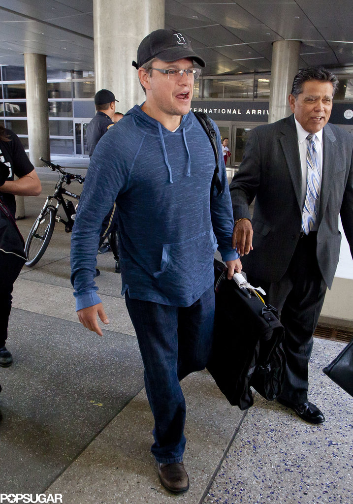 Matt Damon Lands at LAX Amid Candid NSA Comments Matt Damon Lands at LAX Amid Candid NSA Comments