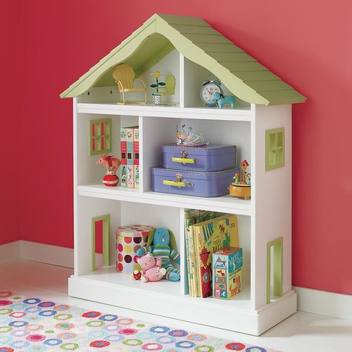 Here's a charming Land of Nod dollhouse bookcase ($299) that's perfect for any sweet girl's room. Use sections for storing books and others for enjoying a bit of dollhouse imaginary play. It includes a restraining kit for securing the bookshelf to the wall, which will prevent tipping.
Here's a charming Land of Nod dollhouse bookcase ($299) that's perfect for any sweet girl's room. Use sections for storing books and others for enjoying a bit of dollhouse imaginary play. It includes a restraining kit for securing the bookshelf to the wall, which will prevent tipping.