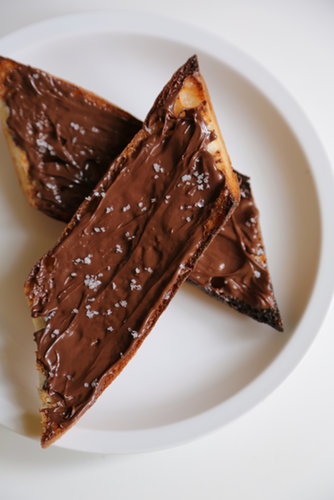 Baguette, Hazelnut-Chocolate Spread, Flaky Sea Salt Baguette, Hazelnut-Chocolate Spread, Flaky Sea Salt