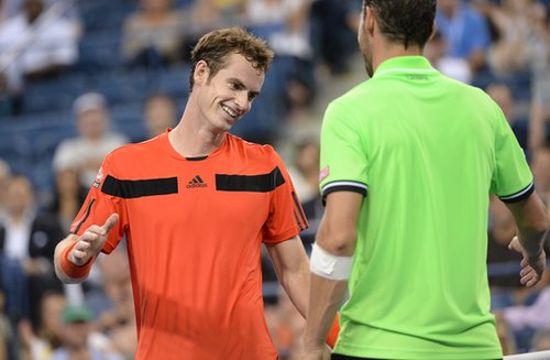 Andy Murray was all smiles after winning his men's singles match.
Andy Murray was all smiles after winning his men's singles match.