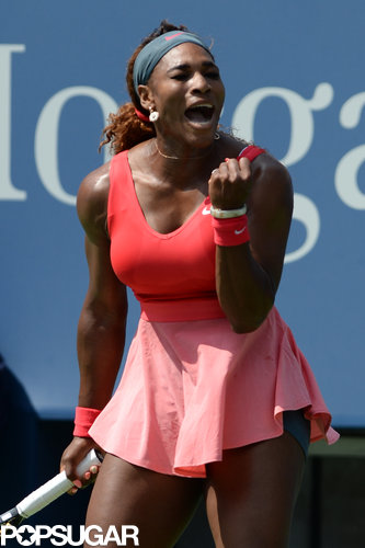 Serena Williams celebrated during her match.
Serena Williams celebrated during her match.