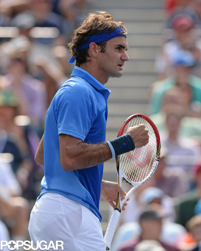Roger Federer took the court on day four.
Roger Federer took the court on day four.