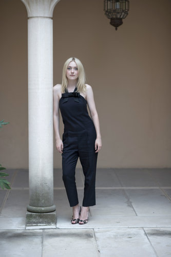 Dakota Fanning was spotted in a black jumpsuit from Viktor & Rolf's Resort 2014 collection at the festival.
Dakota Fanning was spotted in a black jumpsuit from Viktor & Rolf's Resort 2014 collection at the festival.