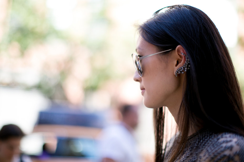 Her ear cuff deserves a closer look.
Her ear cuff deserves a closer look.