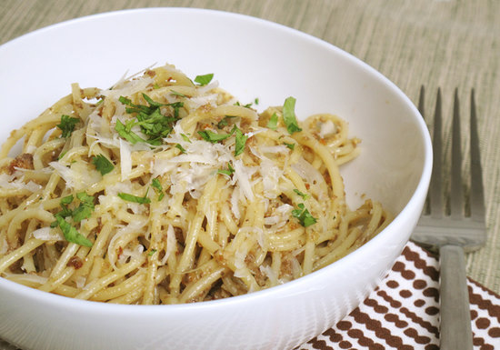 Spaghetti With Morel-Shallot Pesto Spaghetti With Morel-Shallot Pesto