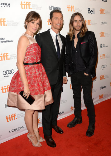 Matthew McConaughey stopped for photos with his Dallas Buyers Club costars, Jennifer Garner and Jared Leto.
Matthew McConaughey stopped for photos with his Dallas Buyers Club costars, Jennifer Garner and Jared Leto.